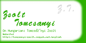 zsolt tomcsanyi business card